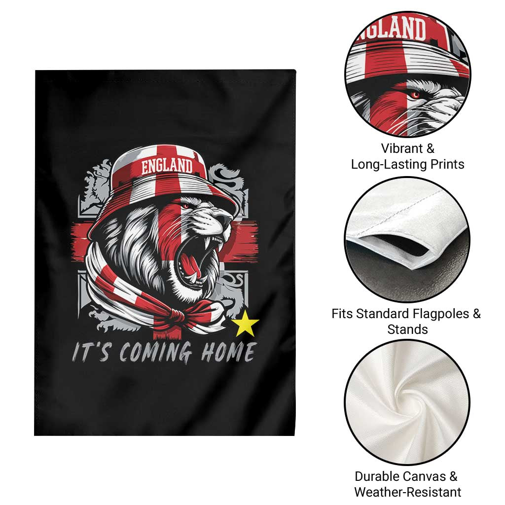 Roaring Lions England Football Pride Garden Flag Retro Patriotic Soccer British Football Fans