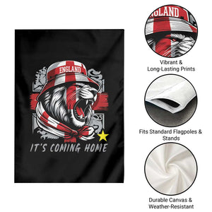 Roaring Lions England Football Pride Garden Flag Retro Patriotic Soccer British Football Fans