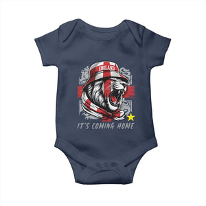 Roaring Lions England Football Pride Baby Onesie Retro Patriotic Soccer British Football Fans
