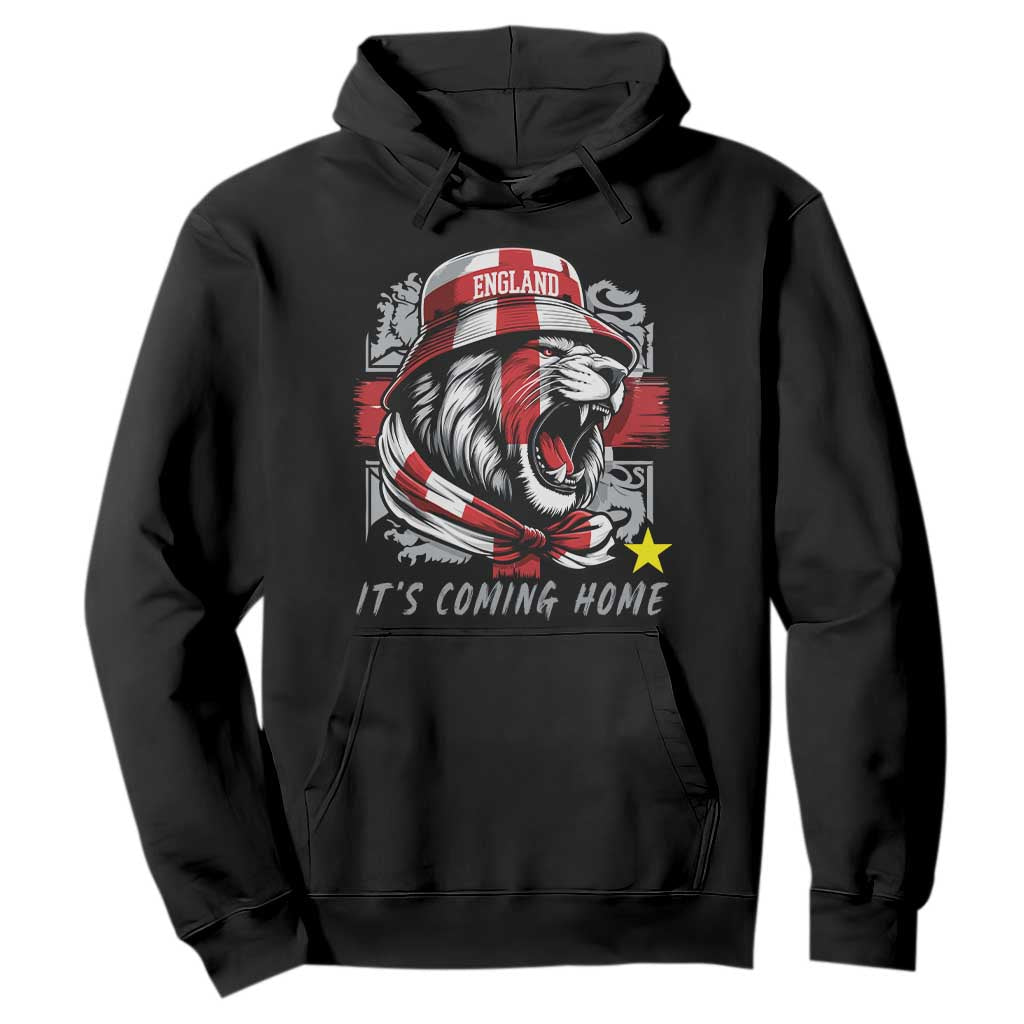 Roaring Lions England Football Pride Hoodie Retro Patriotic Soccer British Football Fans