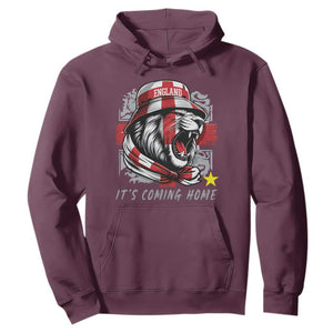 Roaring Lions England Football Pride Hoodie Retro Patriotic Soccer British Football Fans