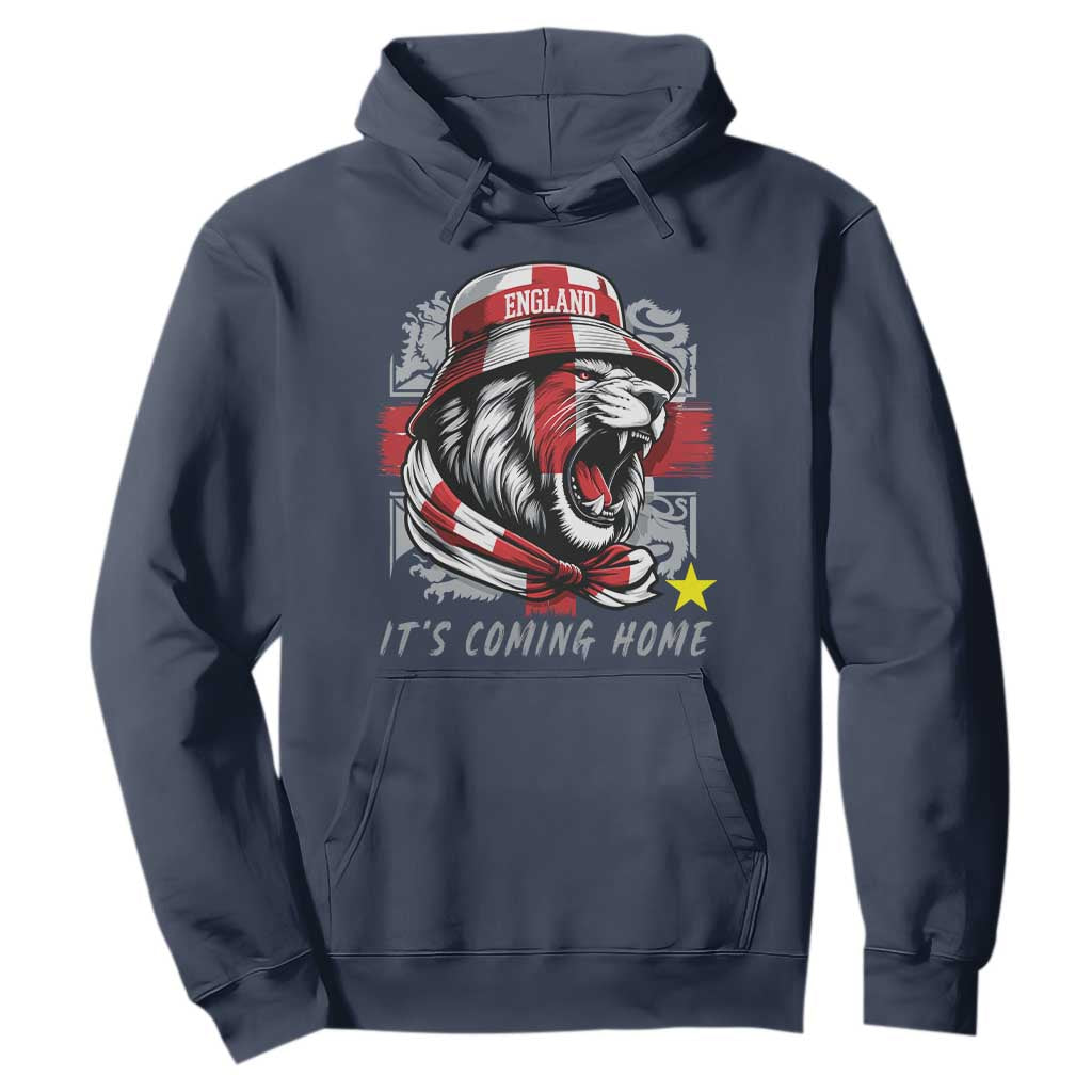 Roaring Lions England Football Pride Hoodie Retro Patriotic Soccer British Football Fans