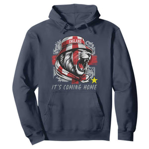 Roaring Lions England Football Pride Hoodie Retro Patriotic Soccer British Football Fans