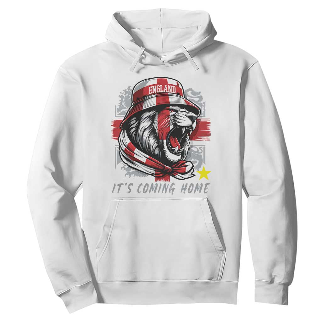 Roaring Lions England Football Pride Hoodie Retro Patriotic Soccer British Football Fans