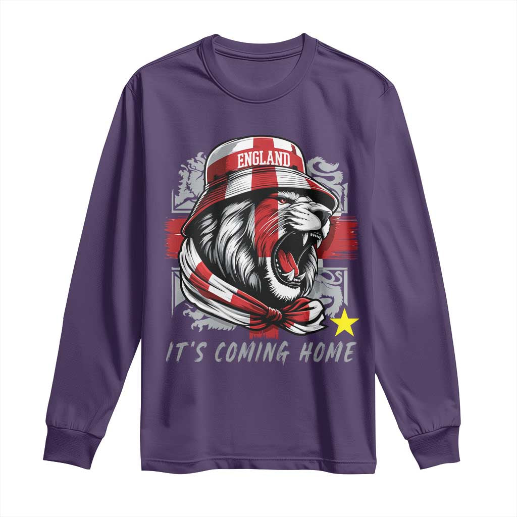 Roaring Lions England Football Pride Long Sleeve Shirt Retro Patriotic Soccer British Football Fans
