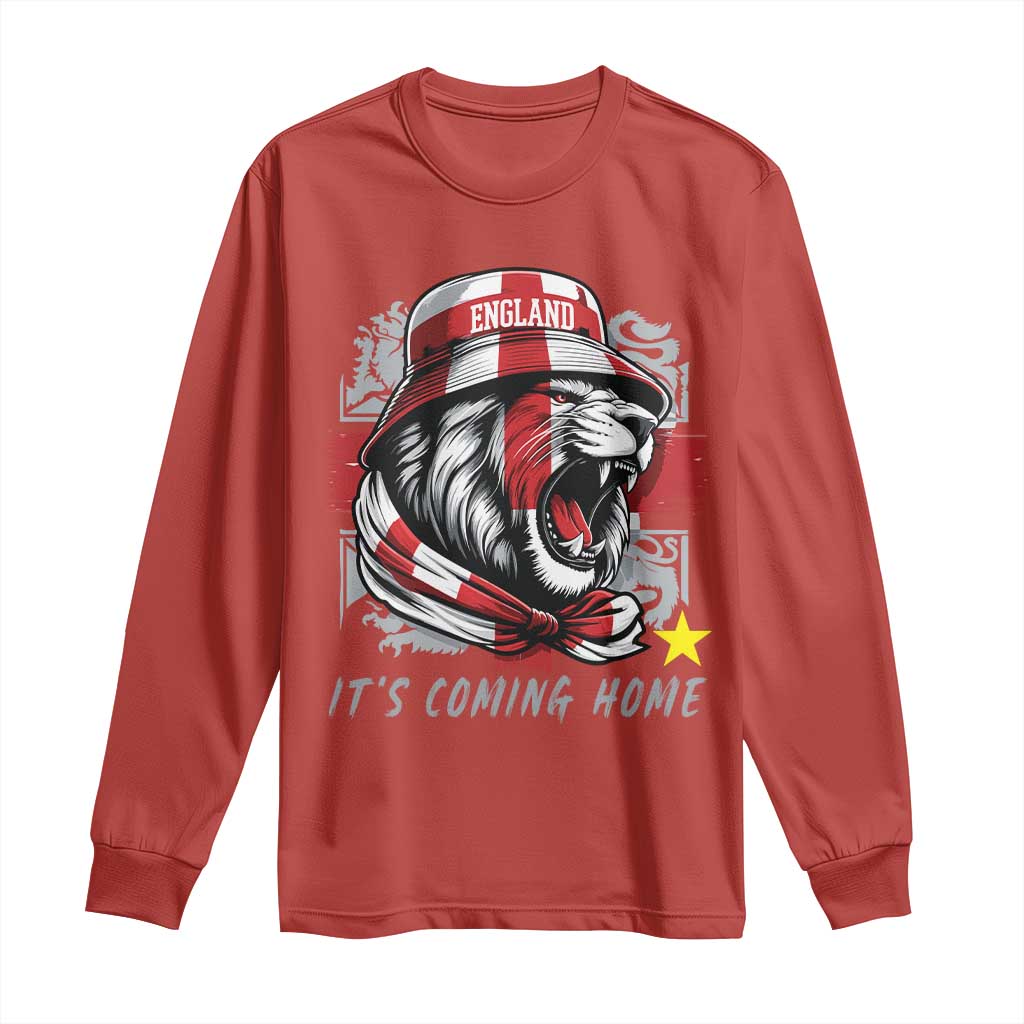 Roaring Lions England Football Pride Long Sleeve Shirt Retro Patriotic Soccer British Football Fans
