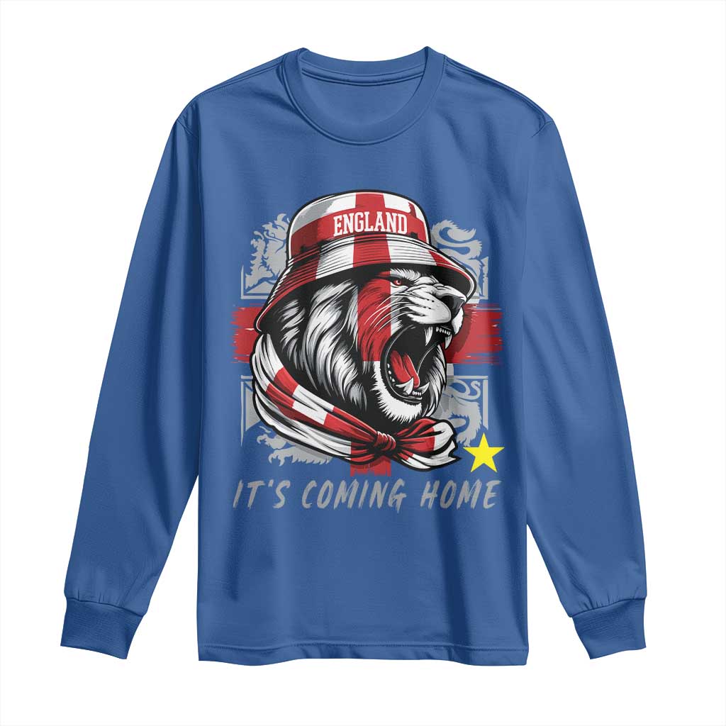 Roaring Lions England Football Pride Long Sleeve Shirt Retro Patriotic Soccer British Football Fans