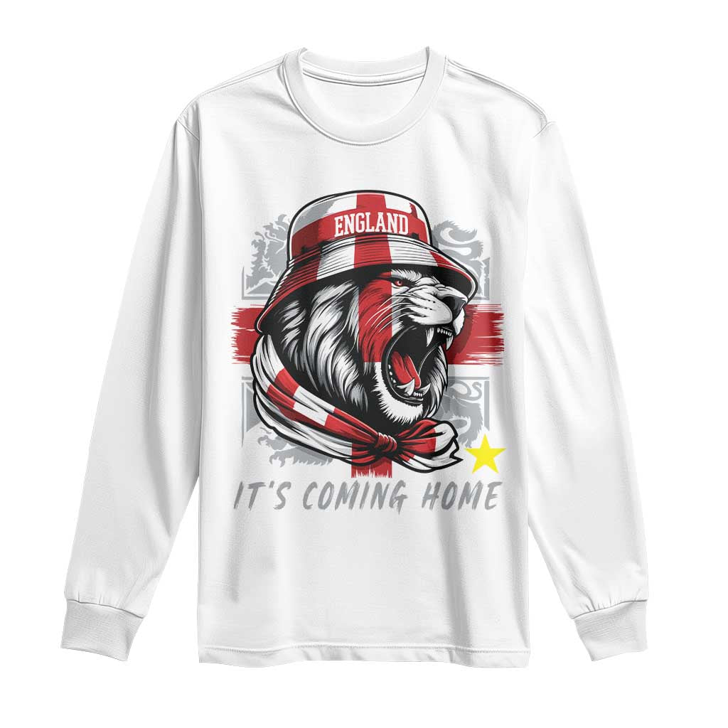 Roaring Lions England Football Pride Long Sleeve Shirt Retro Patriotic Soccer British Football Fans