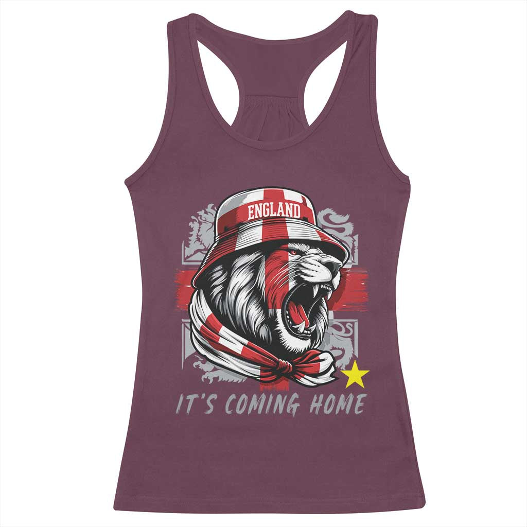 Roaring Lions England Football Pride Racerback Tank Top Retro Patriotic Soccer British Football Fans