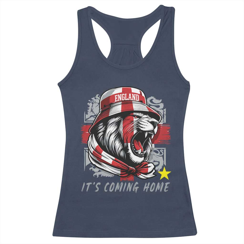 Roaring Lions England Football Pride Racerback Tank Top Retro Patriotic Soccer British Football Fans