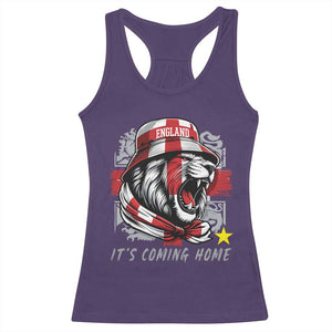 Roaring Lions England Football Pride Racerback Tank Top Retro Patriotic Soccer British Football Fans