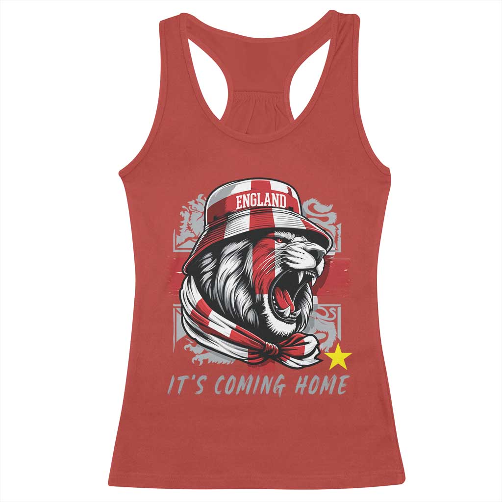 Roaring Lions England Football Pride Racerback Tank Top Retro Patriotic Soccer British Football Fans