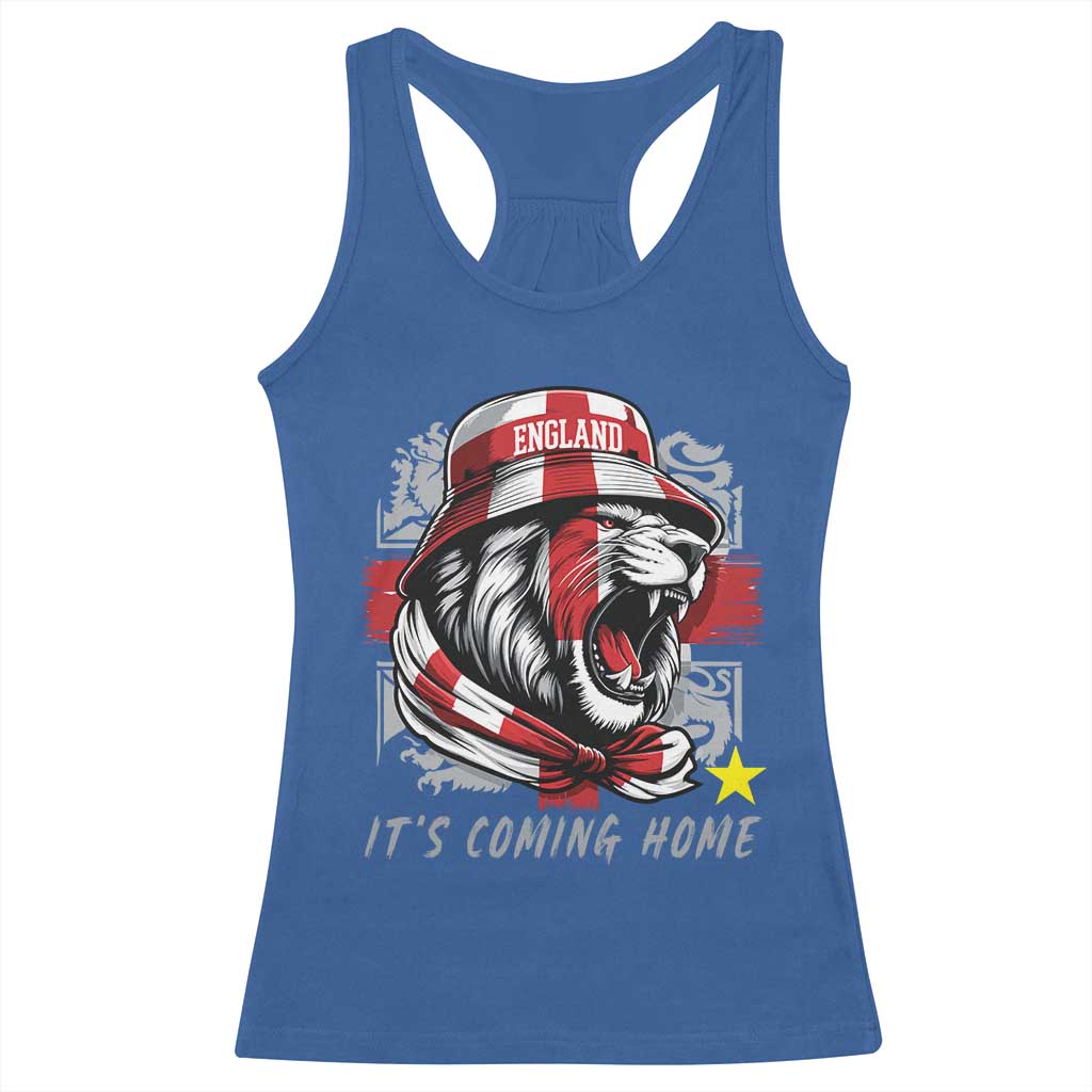 Roaring Lions England Football Pride Racerback Tank Top Retro Patriotic Soccer British Football Fans