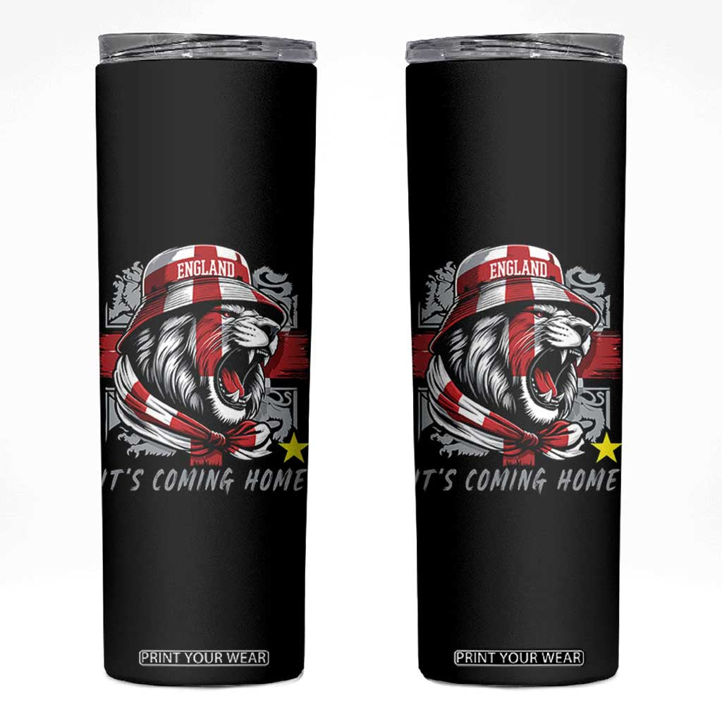 Roaring Lions England Football Pride Skinny Tumbler Retro Patriotic Soccer British Football Fans