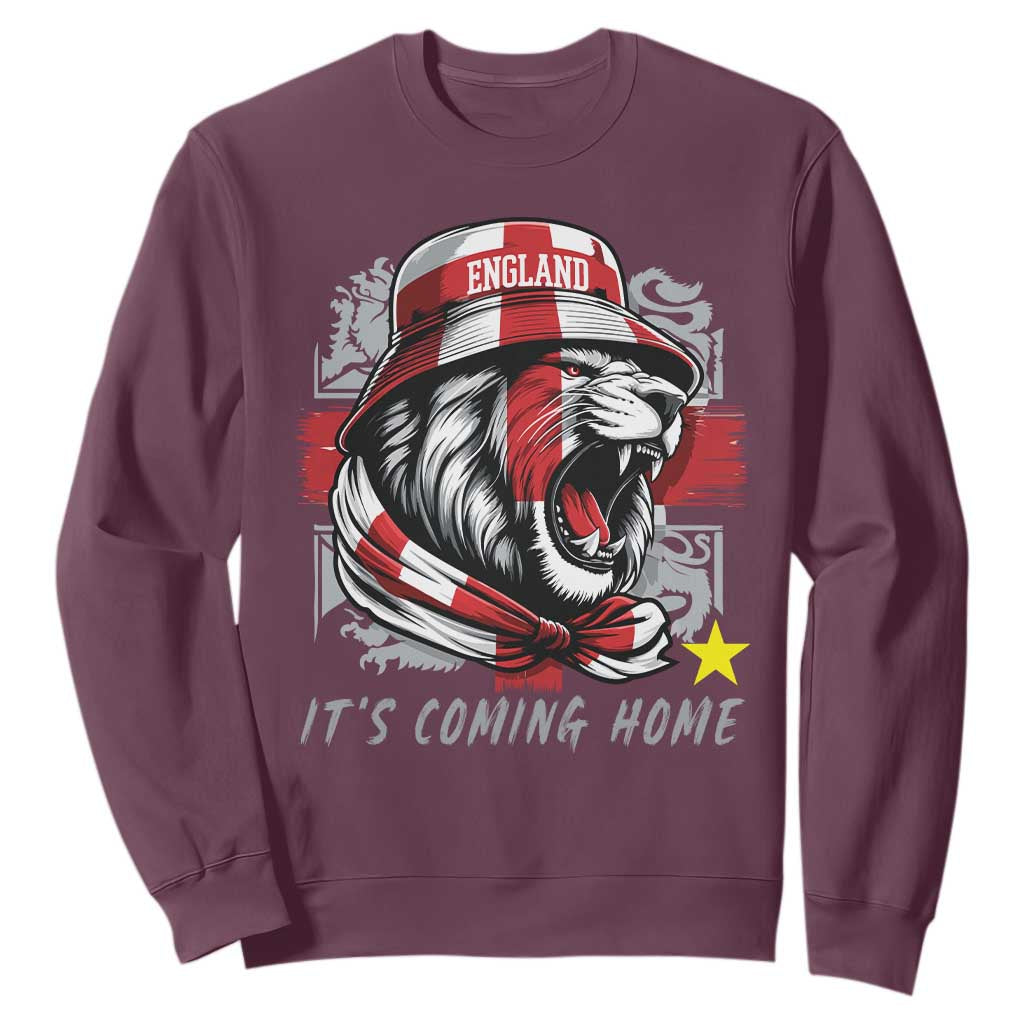 Roaring Lions England Football Pride Sweatshirt Retro Patriotic Soccer British Football Fans