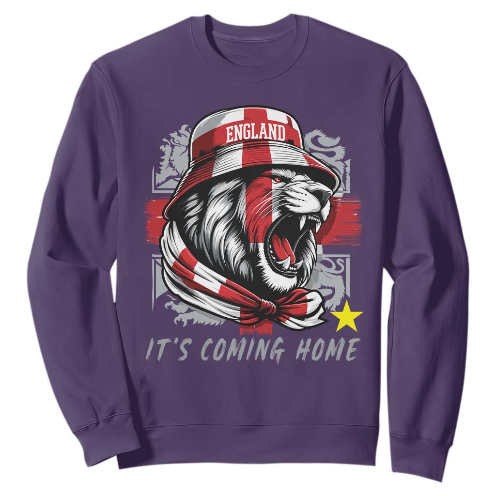 Roaring Lions England Football Pride Sweatshirt Retro Patriotic Soccer British Football Fans