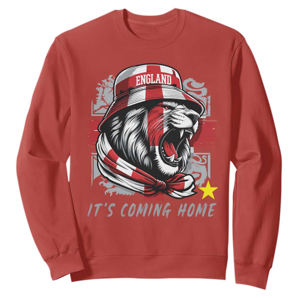 Roaring Lions England Football Pride Sweatshirt Retro Patriotic Soccer British Football Fans