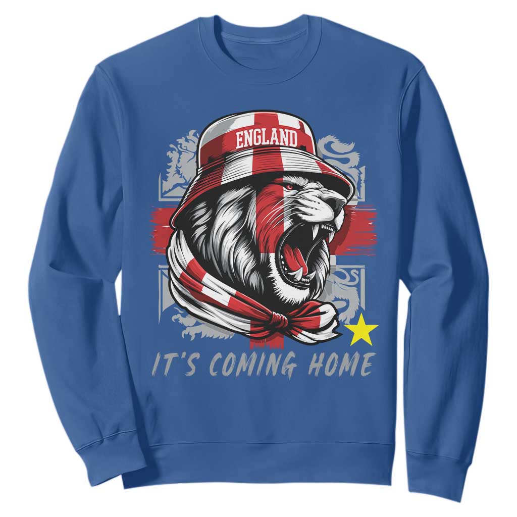 Roaring Lions England Football Pride Sweatshirt Retro Patriotic Soccer British Football Fans
