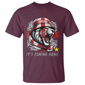 Roaring Lions England Football Pride T Shirt Retro Patriotic Soccer British Football Fans