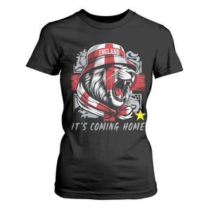 Roaring Lions England Football Pride T Shirt For Women Retro Patriotic Soccer British Football Fans