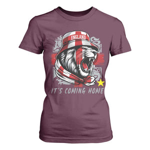 Roaring Lions England Football Pride T Shirt For Women Retro Patriotic Soccer British Football Fans