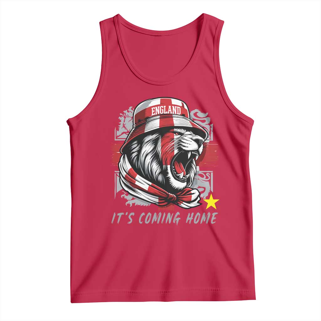 Roaring Lions England Football Pride Tank Top Retro Patriotic Soccer British Football Fans