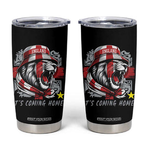 Roaring Lions England Football Pride Tumbler Cup Retro Patriotic Soccer British Football Fans