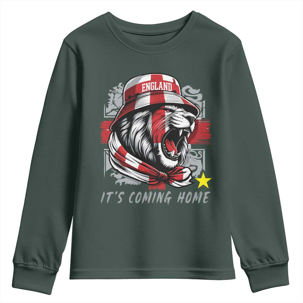 Roaring Lions England Football Pride Youth Sweatshirt Retro Patriotic Soccer British Football Fans