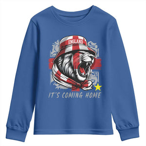 Roaring Lions England Football Pride Youth Sweatshirt Retro Patriotic Soccer British Football Fans