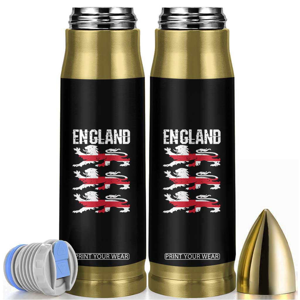 Vintage Three Lions England Pride Bullet Tumbler Patriotic Soccer British Football Fans