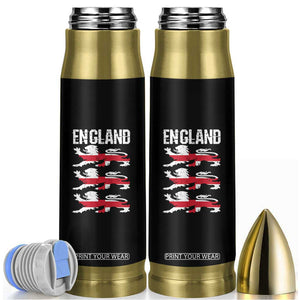 Vintage Three Lions England Pride Bullet Tumbler Patriotic Soccer British Football Fans