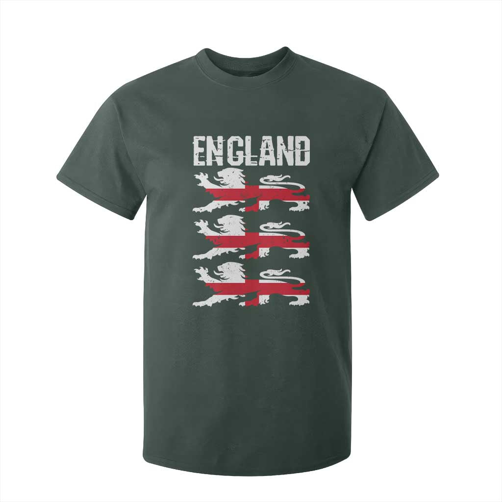 Vintage Three Lions England Pride T Shirt For Kid Patriotic Soccer British Football Fans
