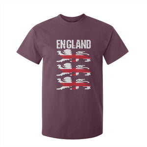 Vintage Three Lions England Pride T Shirt For Kid Patriotic Soccer British Football Fans