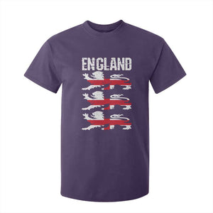 Vintage Three Lions England Pride T Shirt For Kid Patriotic Soccer British Football Fans