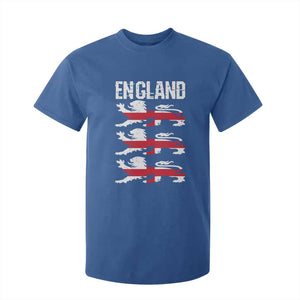 Vintage Three Lions England Pride T Shirt For Kid Patriotic Soccer British Football Fans