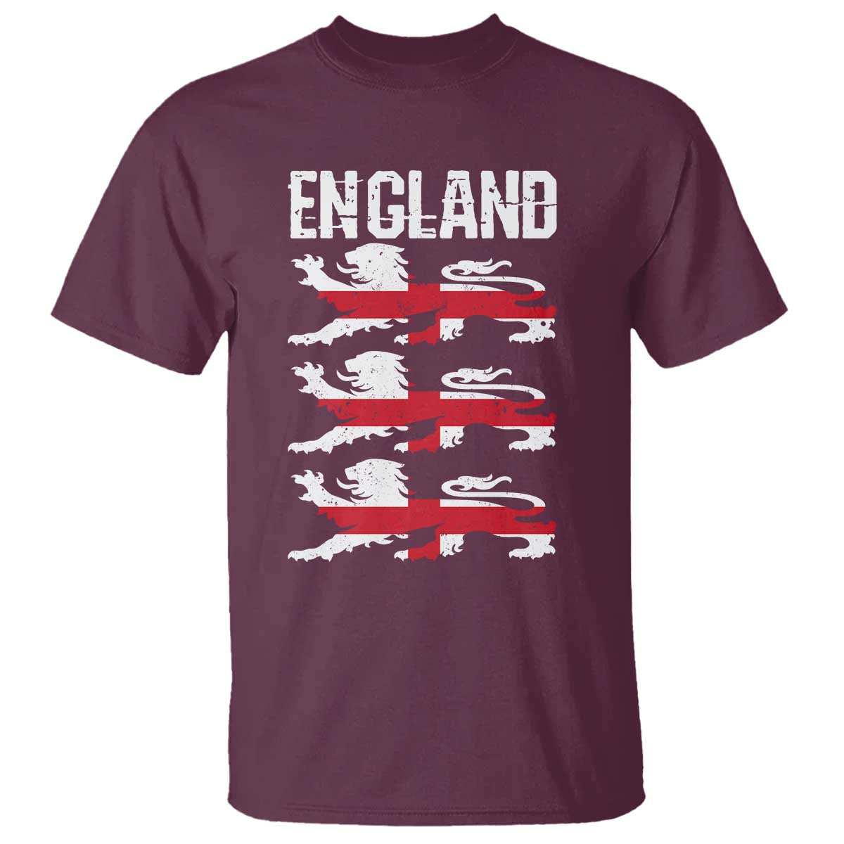 Vintage Three Lions England Pride T Shirt Patriotic Soccer British Football Fans