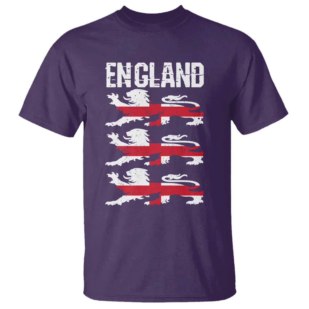 Vintage Three Lions England Pride T Shirt Patriotic Soccer British Football Fans