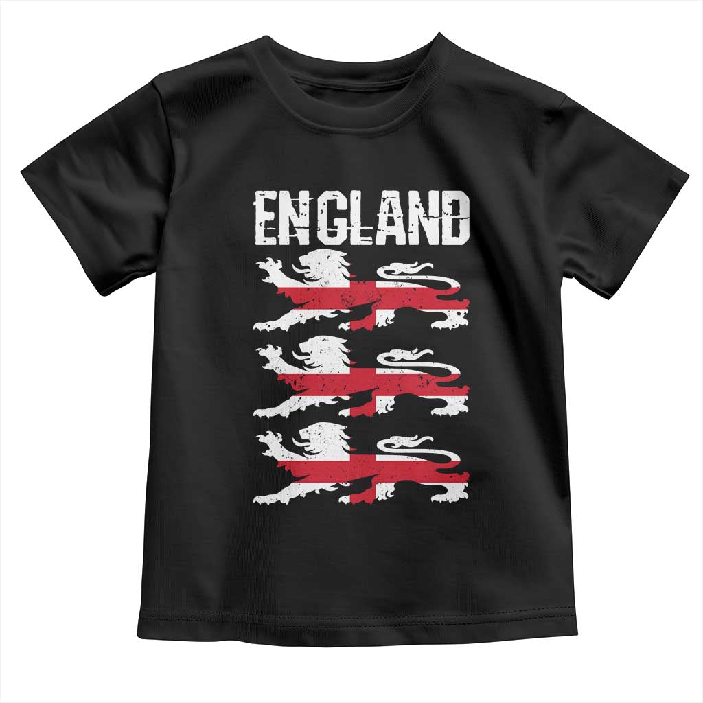 Vintage Three Lions England Pride Toddler T Shirt Patriotic Soccer British Football Fans