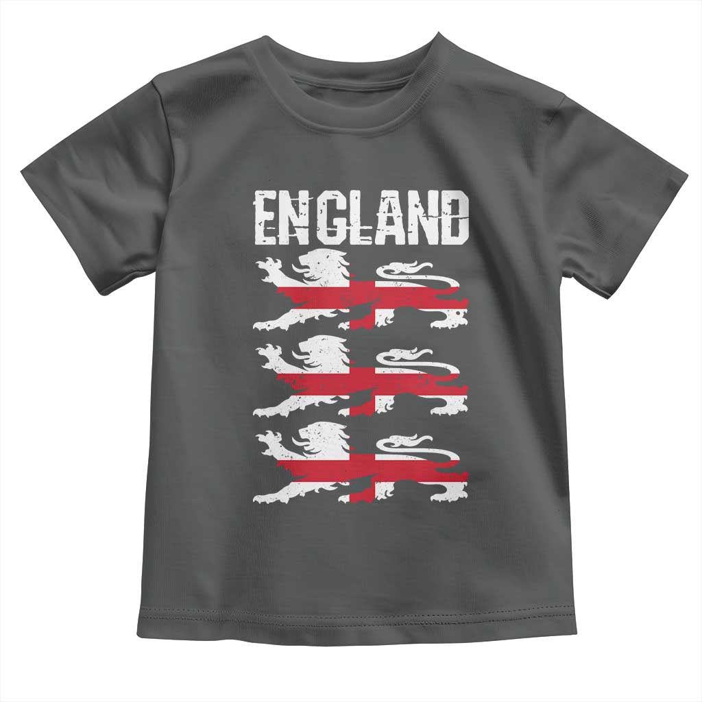 Vintage Three Lions England Pride Toddler T Shirt Patriotic Soccer British Football Fans