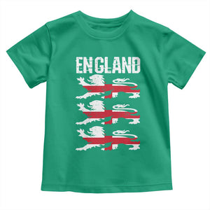 Vintage Three Lions England Pride Toddler T Shirt Patriotic Soccer British Football Fans