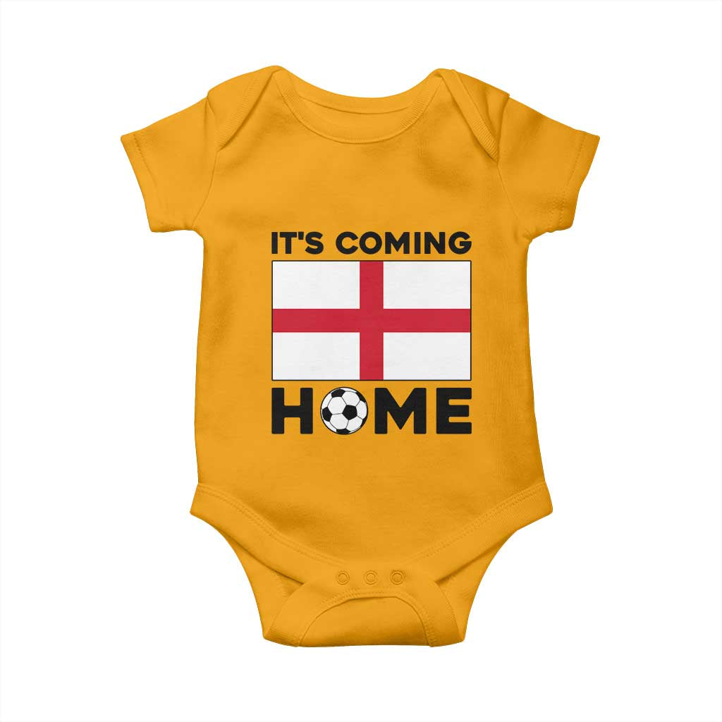 It is Coming Home England Football Flag Baby Onesie Patriotic Soccer Fans St Georges Cross Heritage Pride