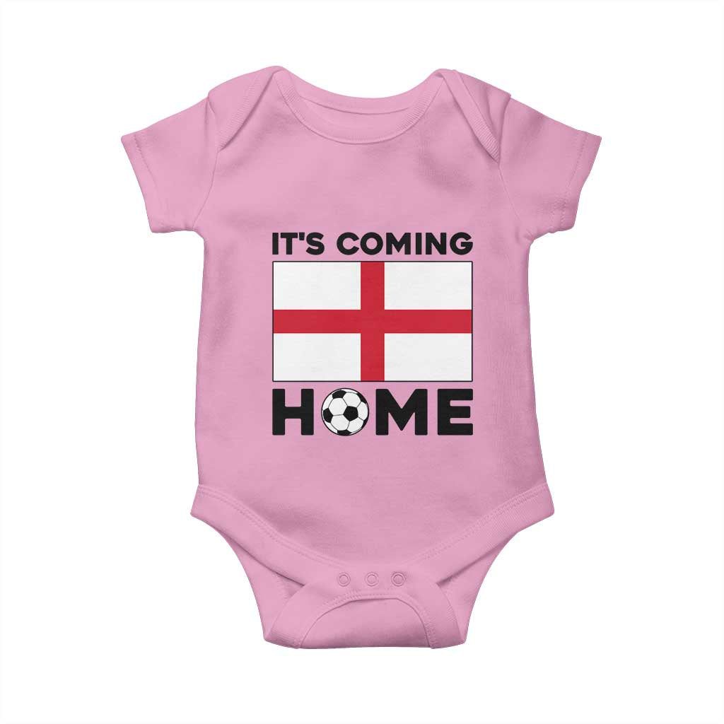 It is Coming Home England Football Flag Baby Onesie Patriotic Soccer Fans St Georges Cross Heritage Pride