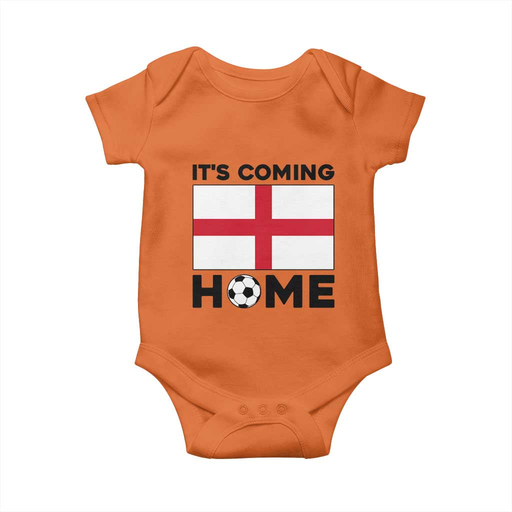 It is Coming Home England Football Flag Baby Onesie Patriotic Soccer Fans St Georges Cross Heritage Pride