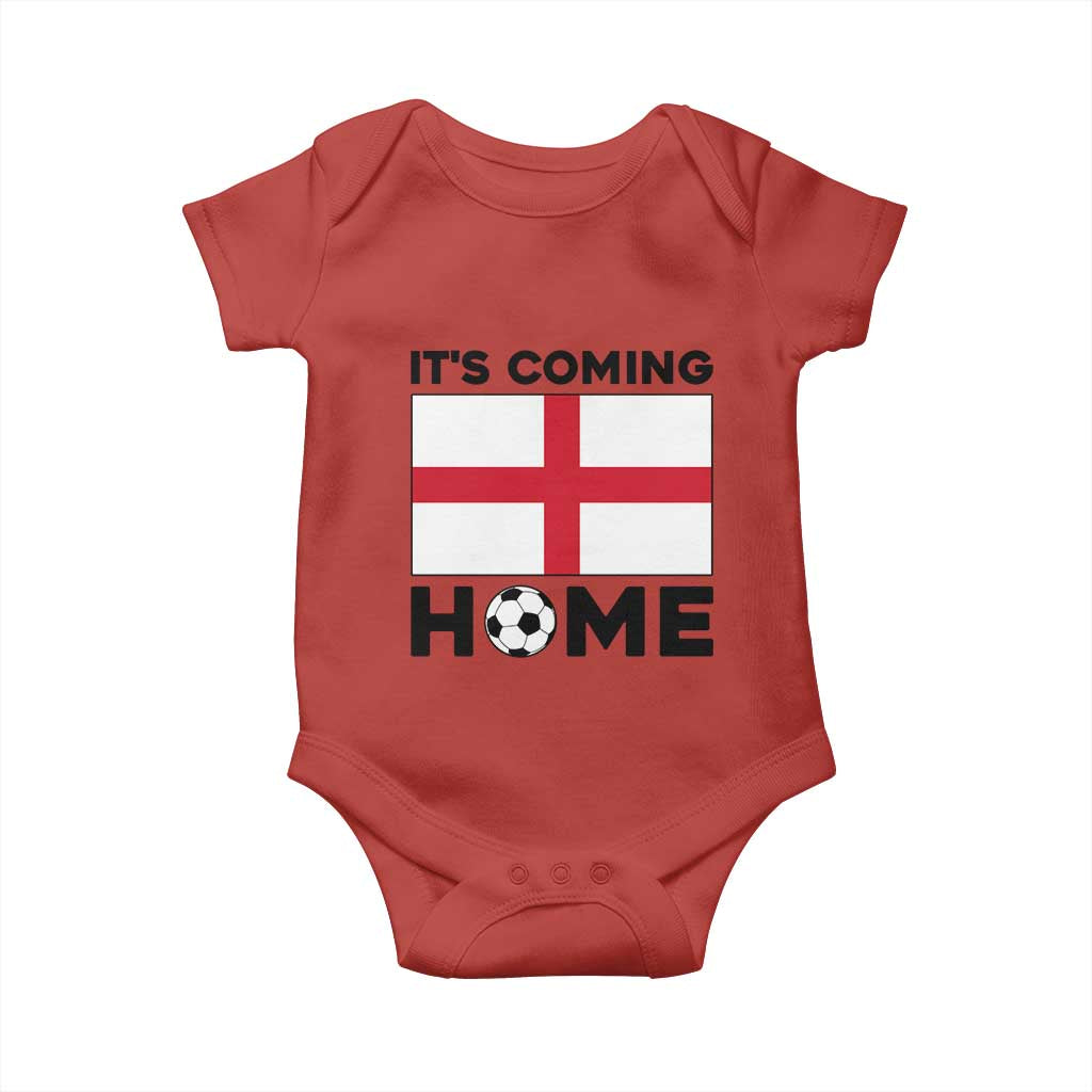 It is Coming Home England Football Flag Baby Onesie Patriotic Soccer Fans St Georges Cross Heritage Pride