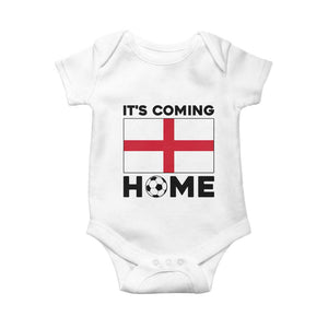 It is Coming Home England Football Flag Baby Onesie Patriotic Soccer Fans St Georges Cross Heritage Pride