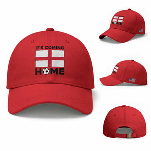 It is Coming Home England Football Flag Baseball Cap Patriotic Soccer Fans St Georges Cross Heritage Pride