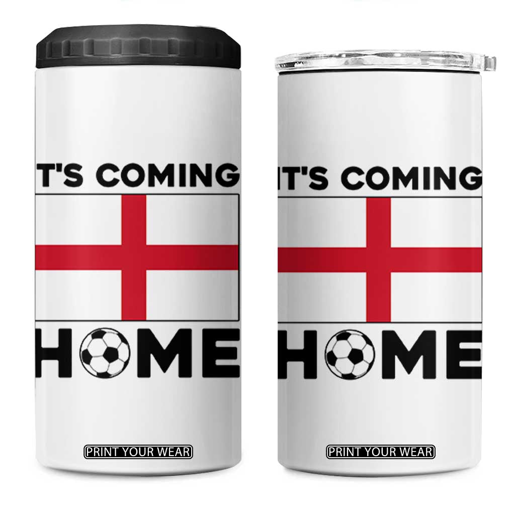 It is Coming Home England Football Flag 4 in 1 Can Cooler Tumbler Patriotic Soccer Fans St Georges Cross Heritage Pride
