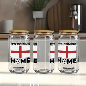 It is Coming Home England Football Flag Glass Can Patriotic Soccer Fans St Georges Cross Heritage Pride