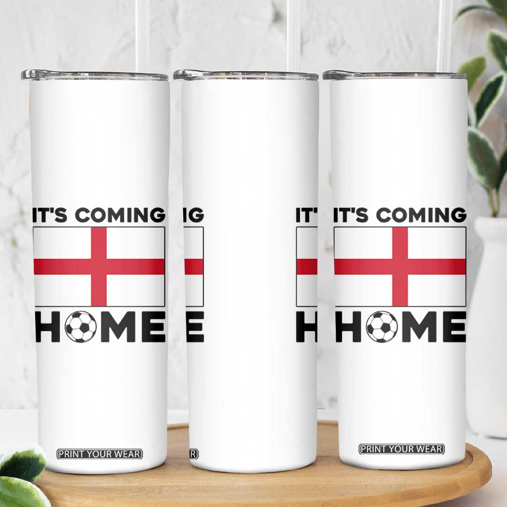 It is Coming Home England Football Flag Skinny Tumbler Patriotic Soccer Fans St Georges Cross Heritage Pride