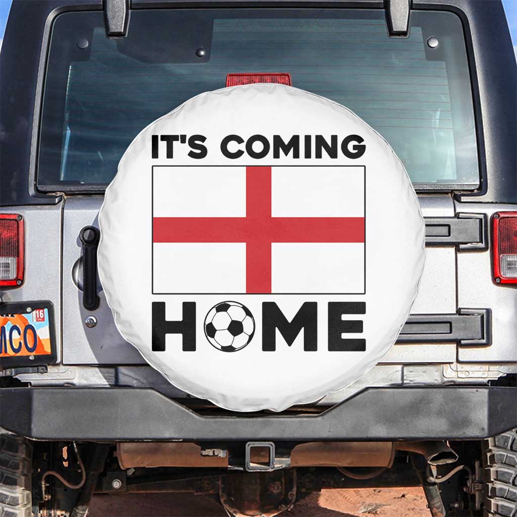 It is Coming Home England Football Flag Spare Tire Cover Patriotic Soccer Fans St Georges Cross Heritage Pride TS02 No hole White Print Your Wear